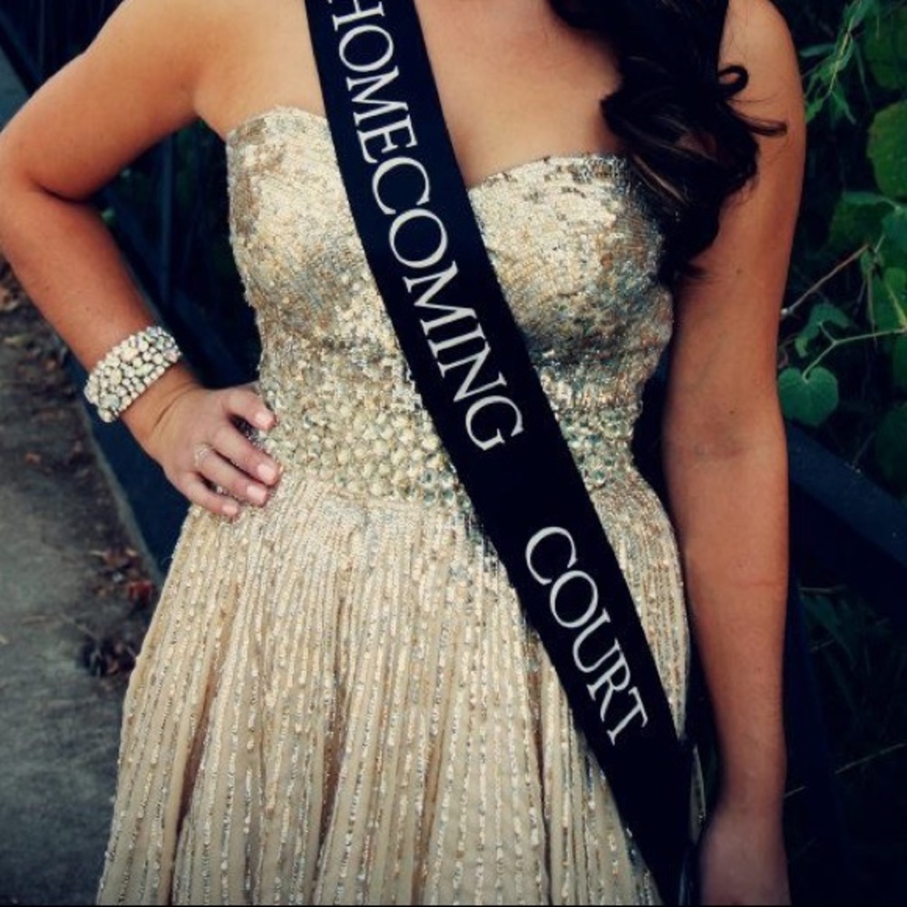 Champagne Gold Sherri Hill Gown